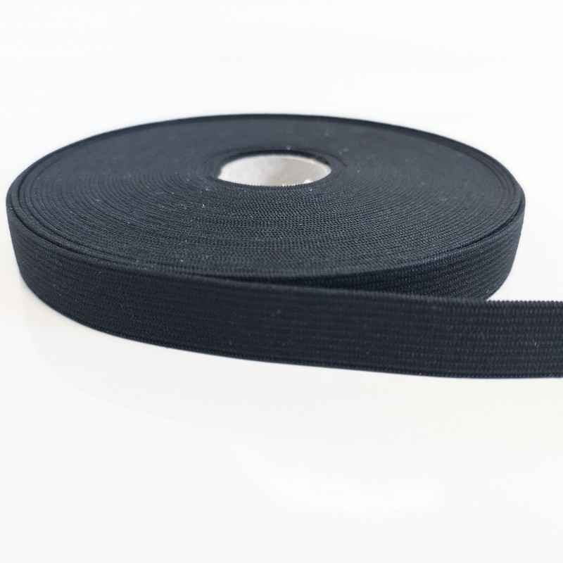 Gummiband 15mm (am Meter, 1 Stk ist 10cm) - schwarz