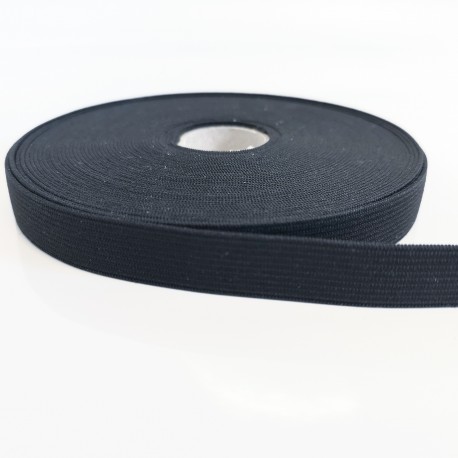 Gummiband 15mm (am Meter, 1 Stk ist 10cm) - schwarz