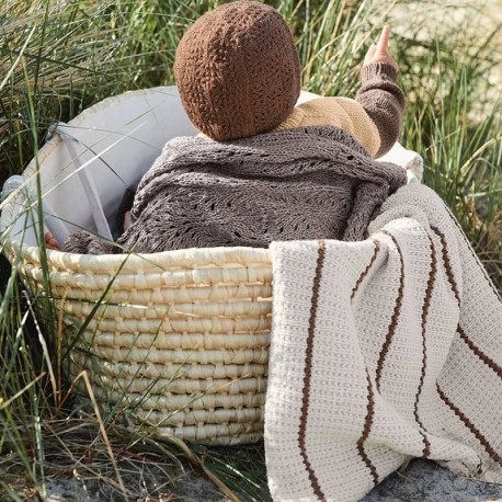 Sandnes Pauls Perleribb Teppe Strickanleitung