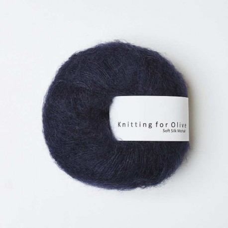 Knitting for Olive Soft Silk Mohair Navy Blue