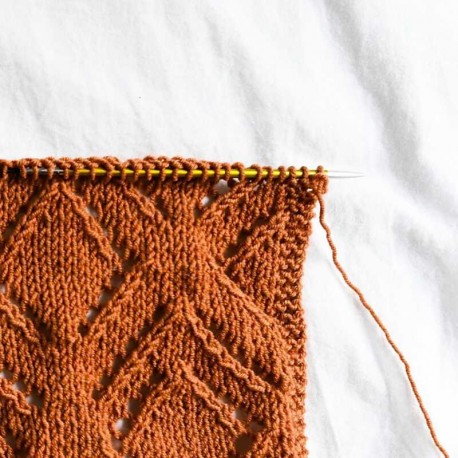 Beginners Lace Scarf Rust Knitwear Strickset