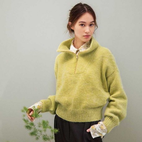 Sandnes Gia Zipper Genser Strickset