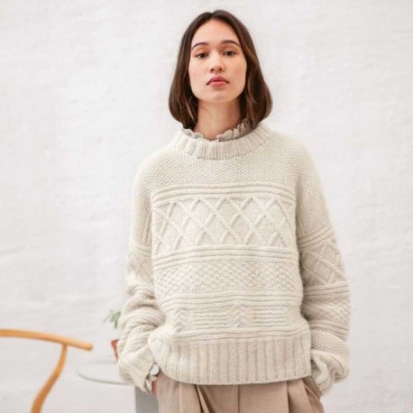 Sandnes Guernsey Genser Strickset