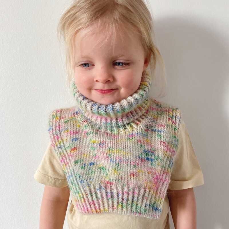 Terrazzo Neck Junior PetiteKnit