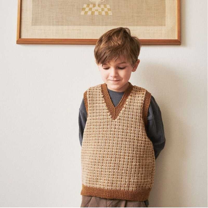 Sandnes Mykt Til Barn 2203 - Helmer Vest Strickanleitung