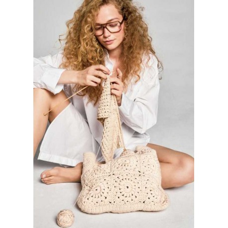 Sandnes Sommer Dame Bomull 2204 Buttercup Bag Häkelset