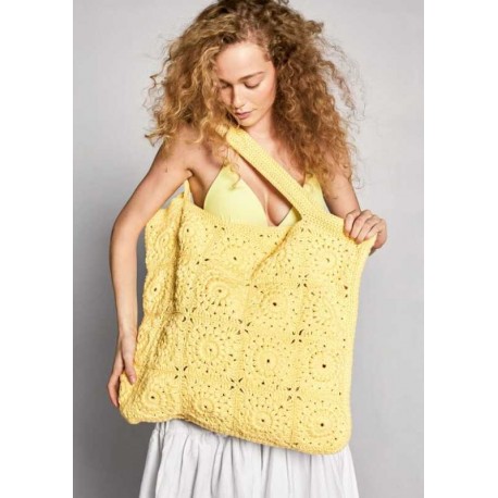 Sandnes Sommer Dame Bomull 2204 - Buttercup Beachbag Häkelset
