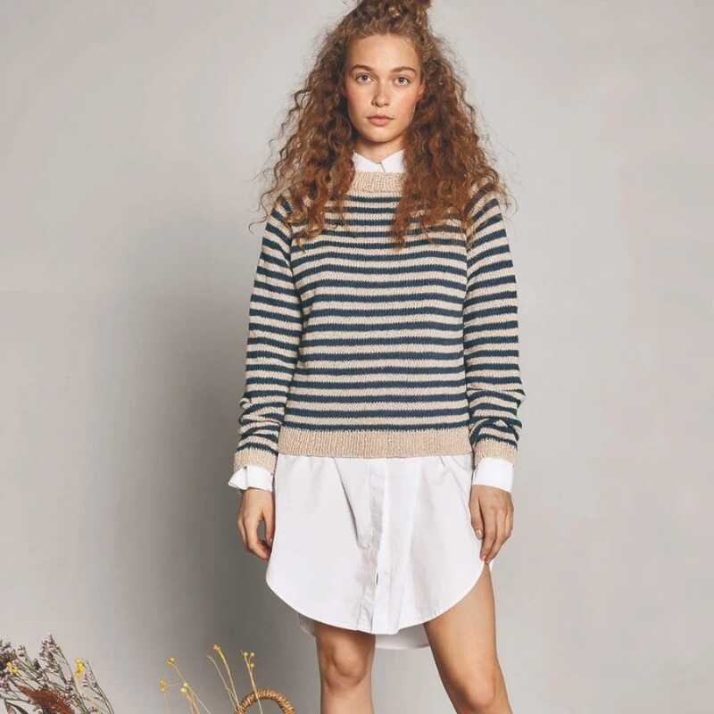 Sandnes Line og Tynn Line 2207 Marinagenser Strickset