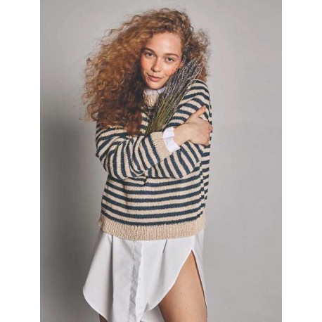 Sandnes Line og Tynn Line 2207 Marinagenser Strickset