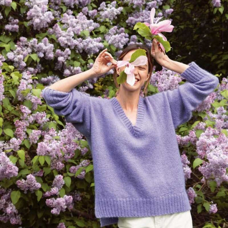 Sandnes 2210-13AB Marley V-Hals Genser Strickset