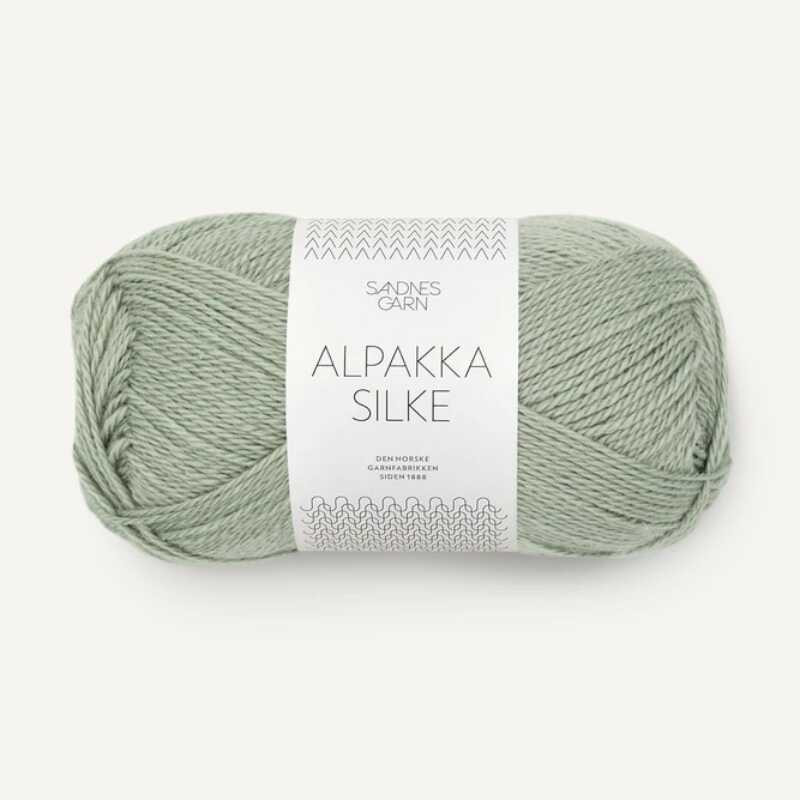 Sandnes Alpakka Silke Stovet Lys Gronn 8521