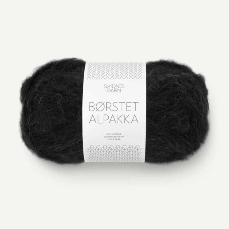 Sandnes Borstet Alpakka Sort 1099