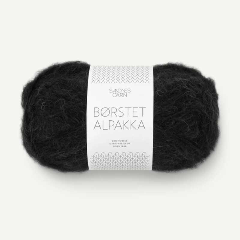 Sandnes Borstet Alpakka Sort 1099