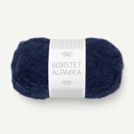 Sandnes Borstet Alpakka Marinebla 5575