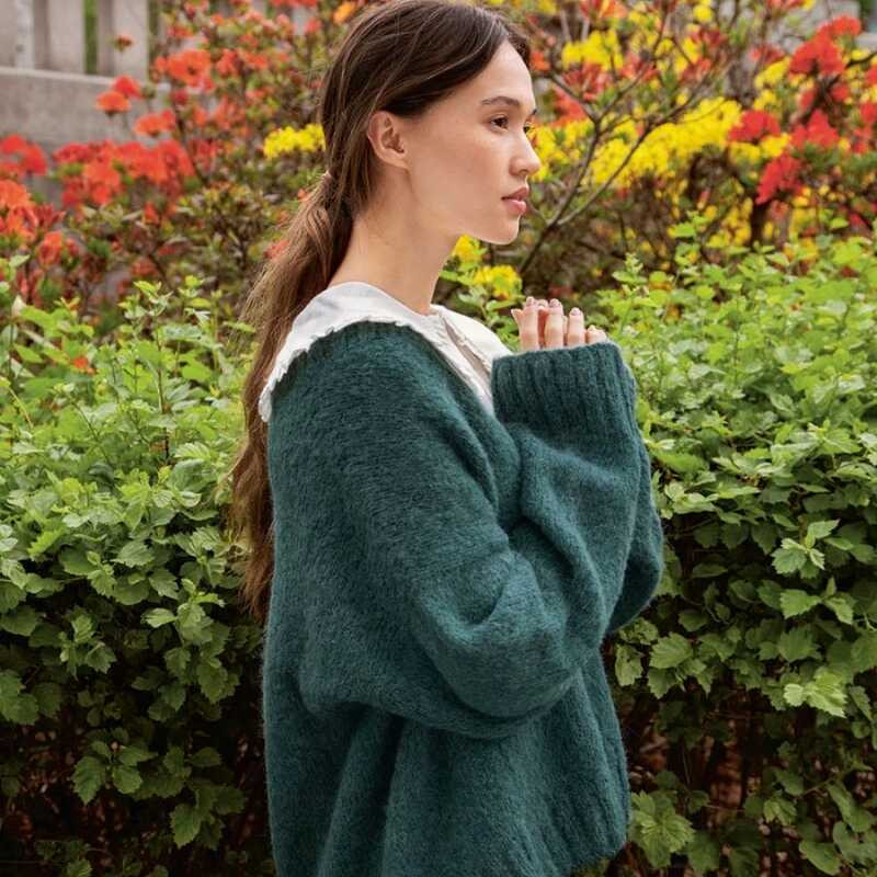 Sandnes 2210-14 Marley V-Hals Genser Strickkit