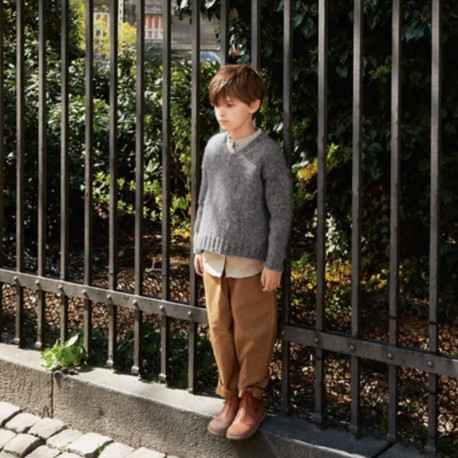 Sandnes 2211-6 Marley V-Hals Genser Junior Strickset