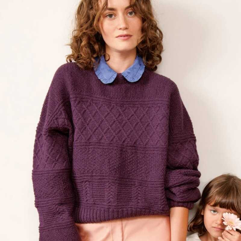 Sandnes 2212-13 Guernsey Pullover Strickset