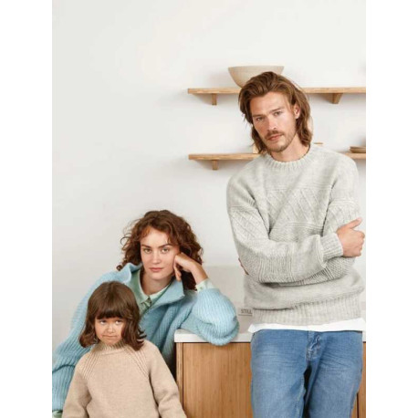 Sandnes 2212-11 Guernsey Pullover Herren Strickset