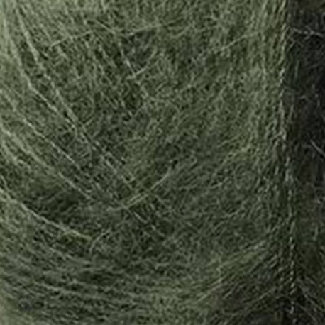 Knitting for Olive Soft Silk Mohair Bottle Green Detail