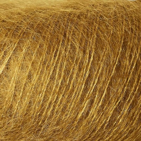 Knitting for Olive Soft Silk Mohair Dark Mustard Detail