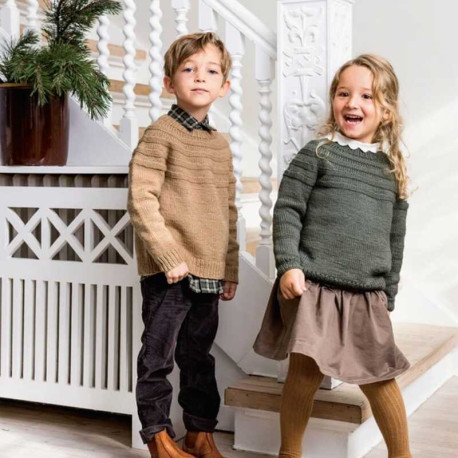 Sandnes Tema 69-6 Alfreds Rillenpullover Double Sunday Edition Strickset