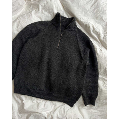 Petite Knit Zipper Sweater Light Man Wollpaket
