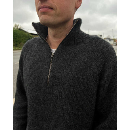 Petite Knit Zipper Sweater Light Man Wollpaket