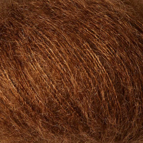 Knitting for Olive Soft Silk Mohair Dark Cognac Detail