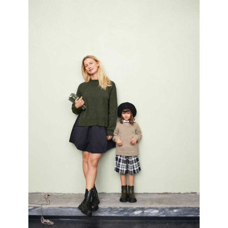 Sandnes 2214 5A  Kelly Pullover mit Schlitz Strickset