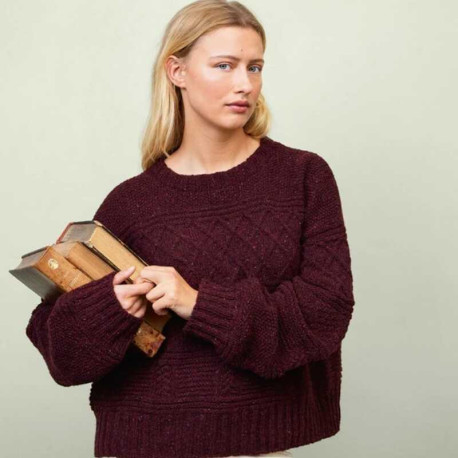 Sandnes 2214-6 Guernsey Pullover Strickset