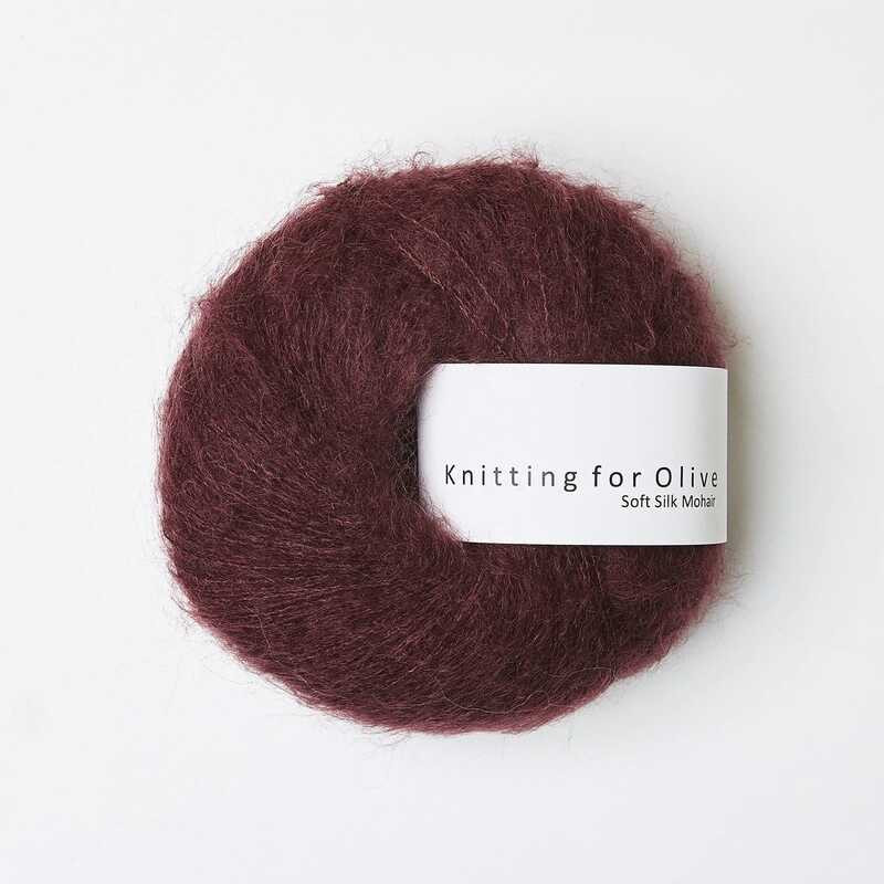 Knitting for Olive Soft Silk Mohair Bordeaux