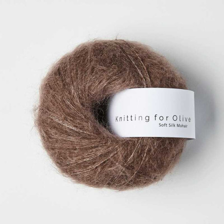 Knitting for Olive Soft Silk Mohair Plum Clay