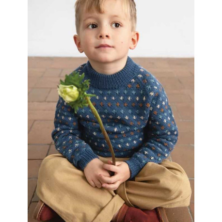 Sandnes 2303 6 Fleur de Lis Pullover Strickset