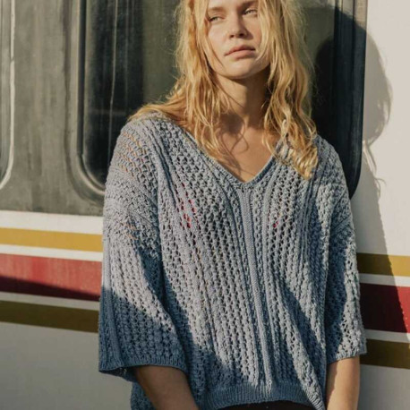 Sandnes 2305 6 April Bluse Strickset