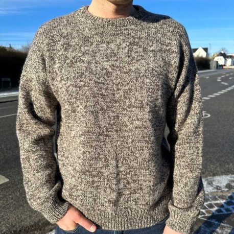 Petite Knit Melange Sweater Man Wollpaket
