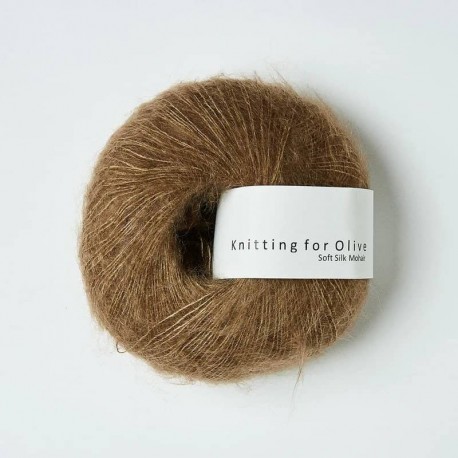 Knitting for Olive Soft Silk Mohair Nut Brown