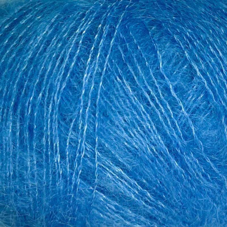Knitting for Olive Soft Silk Mohair Poppy Blue Detail