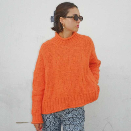 Spektakelstrik Hilda Structure Sweater Englisch Wollpaket