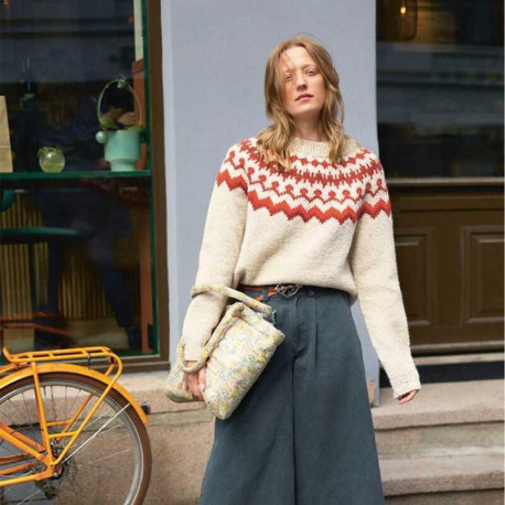 Sandnes Tema 75 1 Tinde Damenpullover Strickset