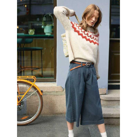 Sandnes Tema 75 1 Tinde Damenpullover Strickset