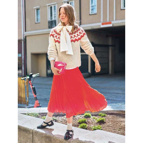 Sandnes Tema 75 1 Tinde Damenpullover Strickset