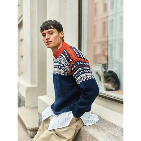 Sandnes Tema 75-8 Marius Herrenpullover Strickset