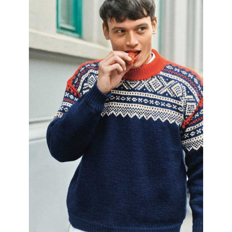 Sandnes Tema 75-8 Marius Herrenpullover Strickset