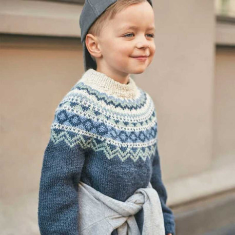 Sandnes Tema 76 3  Zirkus Pullover Strickset