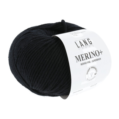 Lang Yarns Merino+  Schwarz 0004