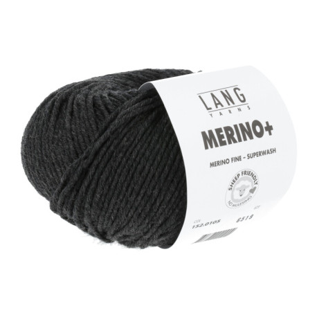 Lang Yarns Merino+ Anthrazit Mélange 0105 Preorder