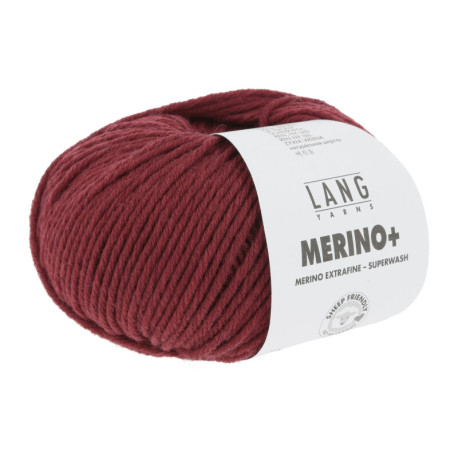 Lang Yarns Merino+ Dunkelrot Mélange 0162 Preorder