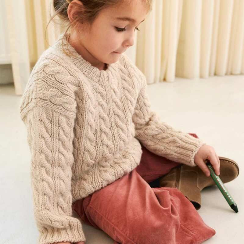 Sandnes 2401 1B Bonnie Sweater Junior Strickset