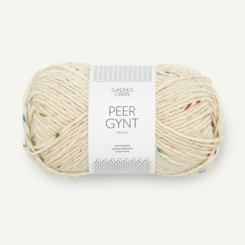 Sandnes Peer Gynt Natur m/Tutti Frutti Tweed 1044