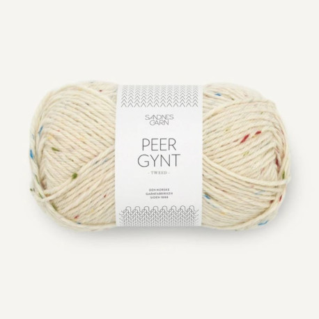 Sandnes Peer Gynt Natur m/Tutti Frutti Tweed 1044